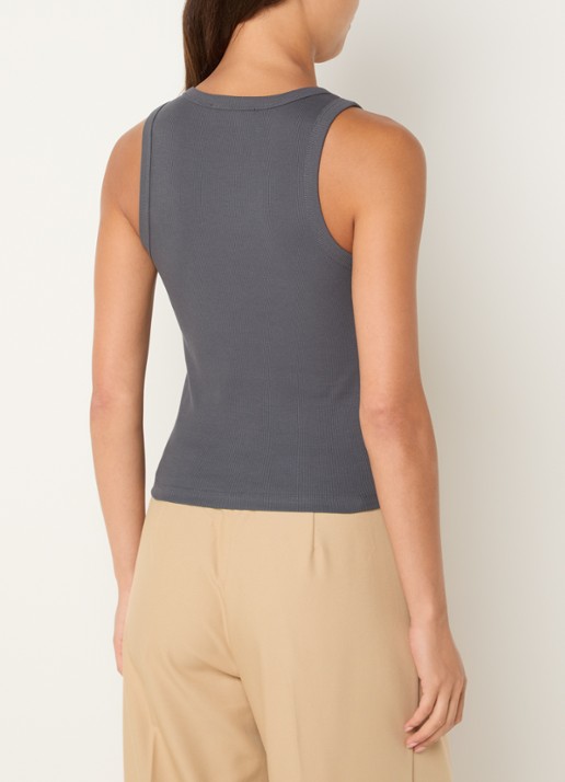 Laagam Aluma tanktop met ronde hals - achterkant 3 donkergrijs