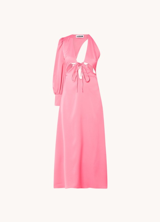 Laagam Coco maxi jurk met cut-out en strikdetail - voorkant 3 roze