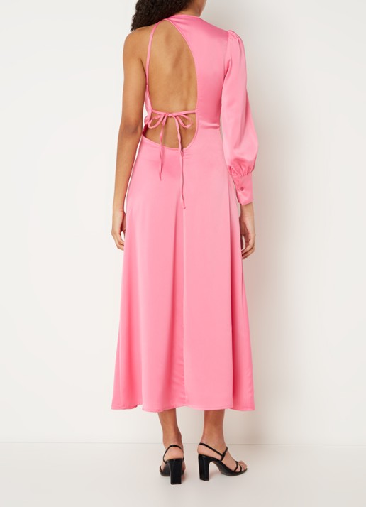 Laagam Coco maxi jurk met cut-out en strikdetail - voorkant 4 roze