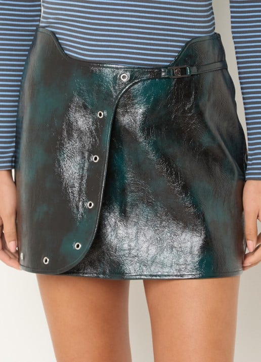 Laagam Elodie mini rok van imitatieleer