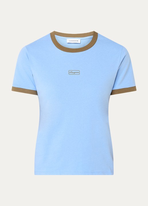 Laagam Hera T-shirt met logo - voorkant 2 blauw