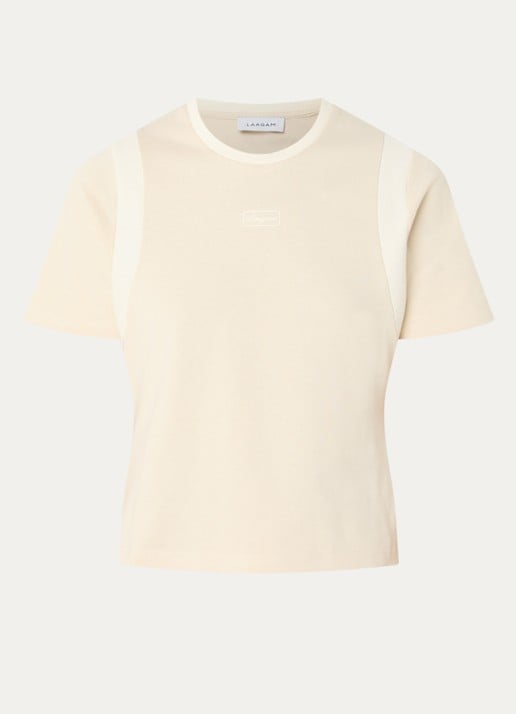Laagam Lumea T-shirt met logo - voorkant ivoor