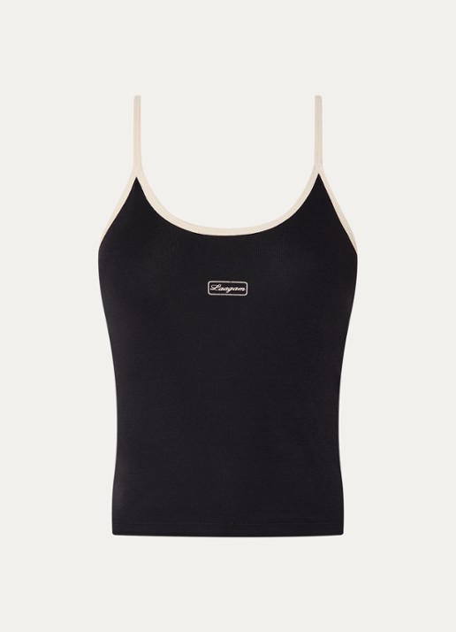 Laagam Memfis tanktop met logo - voorkant zwart