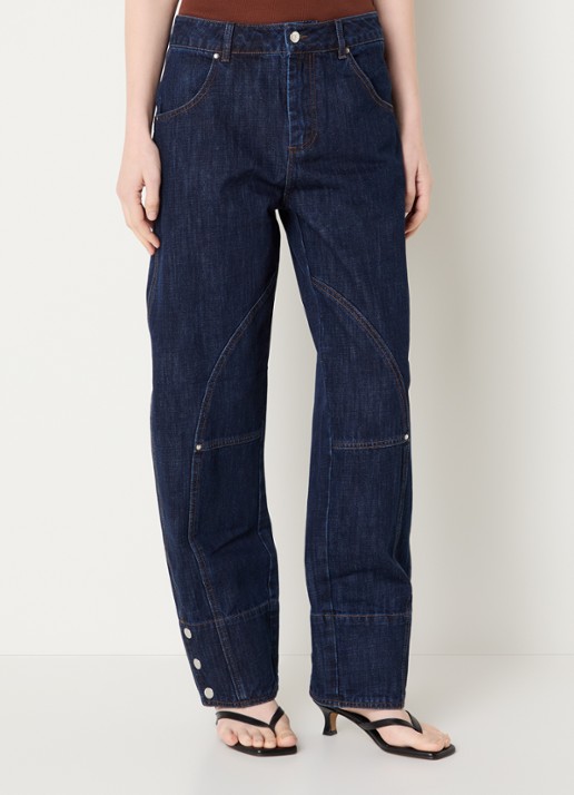 Laagam Noho high waist balloon fit jeans met donkere wassing
