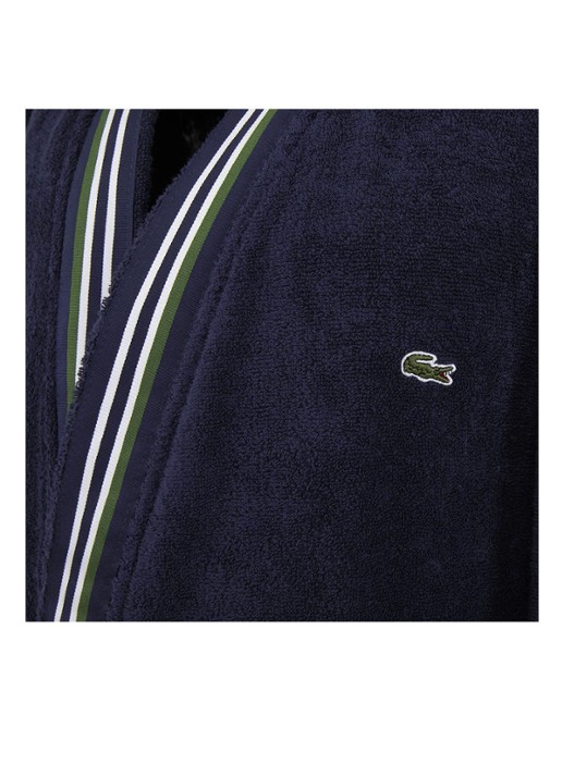 Lacoste Club badjas van  katoen - detail 3 donkerblauw