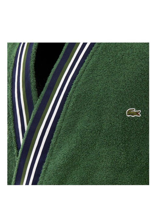 Lacoste Club badjas van  katoen - detail 3 groen