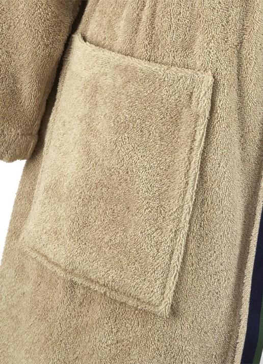 Lacoste Club badjas van  katoen - detail bruin