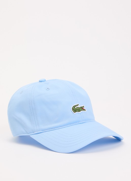 Lacoste Core pet met logoborduring - voorkant 2 lichtblauw