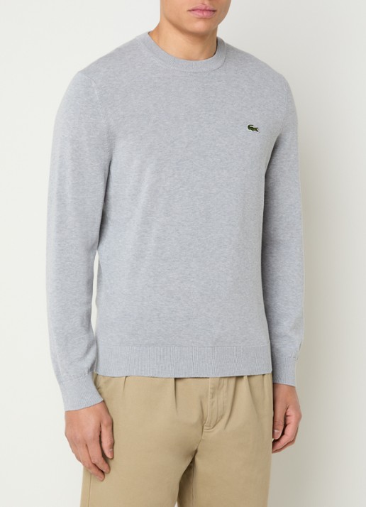 Lacoste Fijngebreide pullover met logo