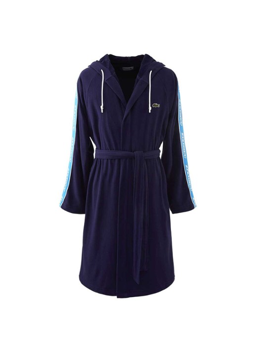 Lacoste L Active badjas met logoborduring