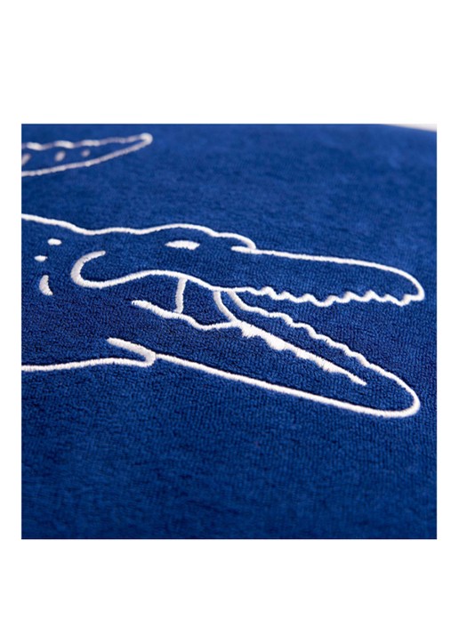 Lacoste L Break sierkussenhoes 45 x 45 cm - detail steenrood