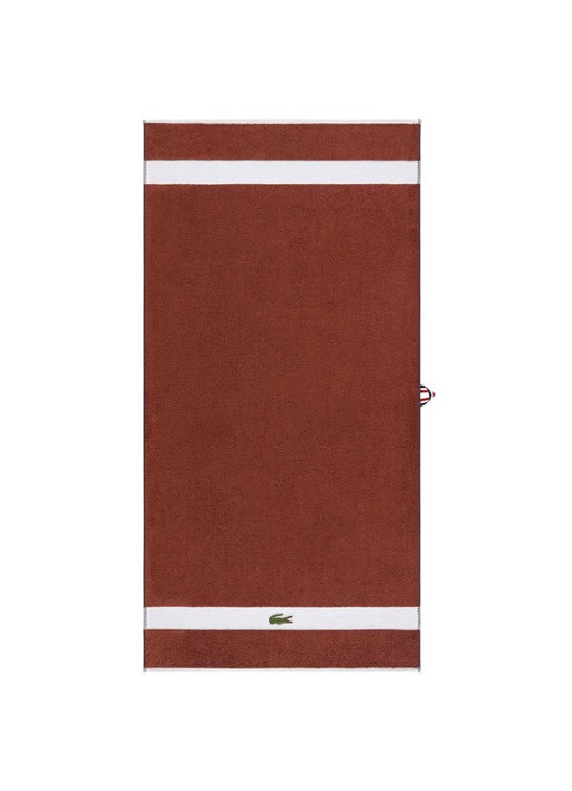 Lacoste L Casual badlaken - 450 gr/m2 - 70 x 140 cm - voorkant 5 bordeauxrood