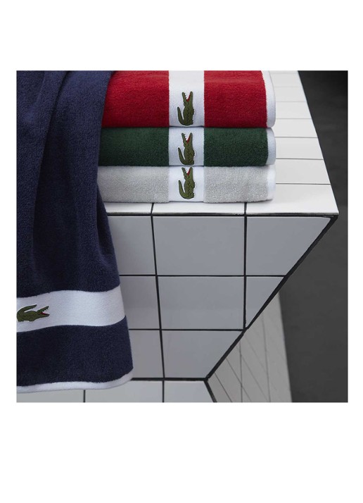 Lacoste L Casual badlaken - 450 gr/m2 - 90 x 150 cm - detail 6 blauw