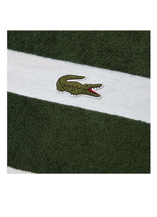 Lacoste L Casual badlaken - 450 gr/m2 - 90 x 150 cm - detail groen