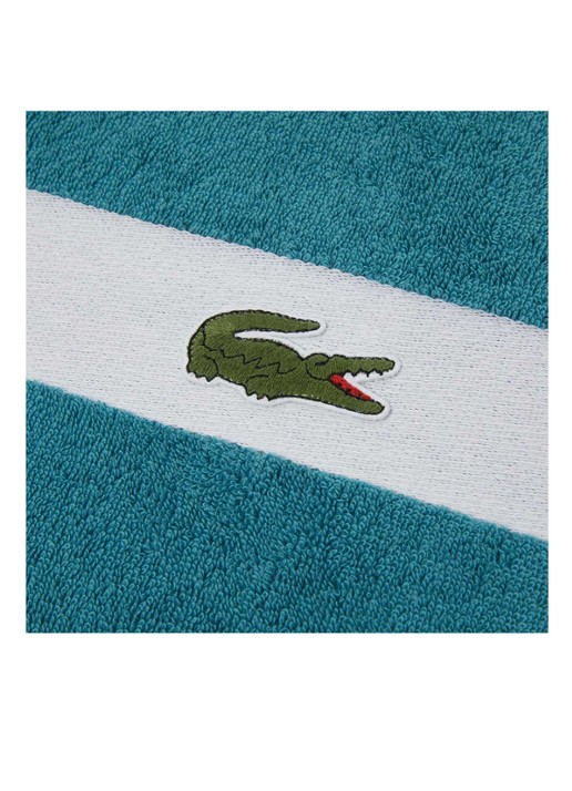Lacoste L Casual badlaken - 450 gr/m2 - 90 x 150 cm - detail turquoise