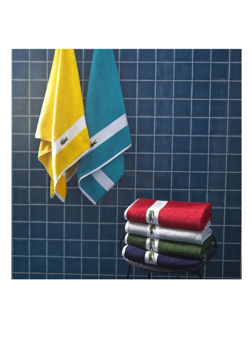 Lacoste L Casual badlaken - 450 gr/m2 - 90 x 150 cm - detail 3 turquoise