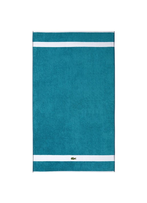 Lacoste L Casual badlaken - 450 gr/m2 - 90 x 150 cm - voorkant 4 turquoise