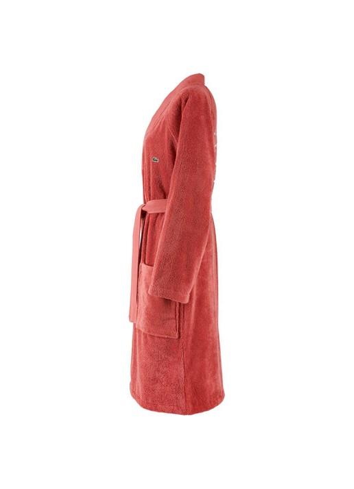 Lacoste L Defile badjas van  katoen - unisex - voorkant 2 rood
