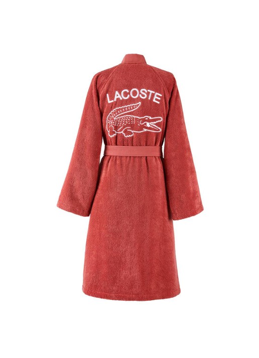 Lacoste L Defile badjas van  katoen - unisex - achterkant 11 rood