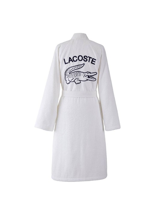 Lacoste L Defile badjas van  katoen - unisex - achterkant 6 wit