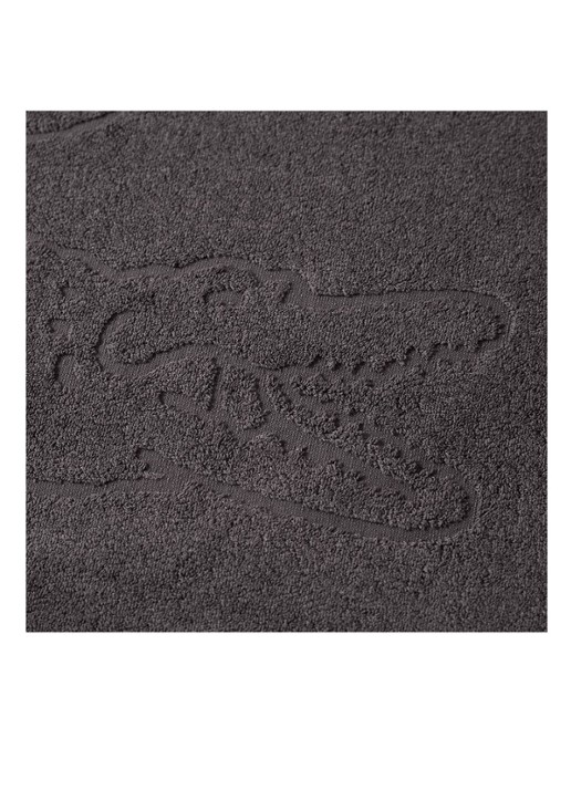 Lacoste L Lacoste badmat van  katoen 800 gr/m2 - 55 x 80 cm - voorkant 2 antraciet