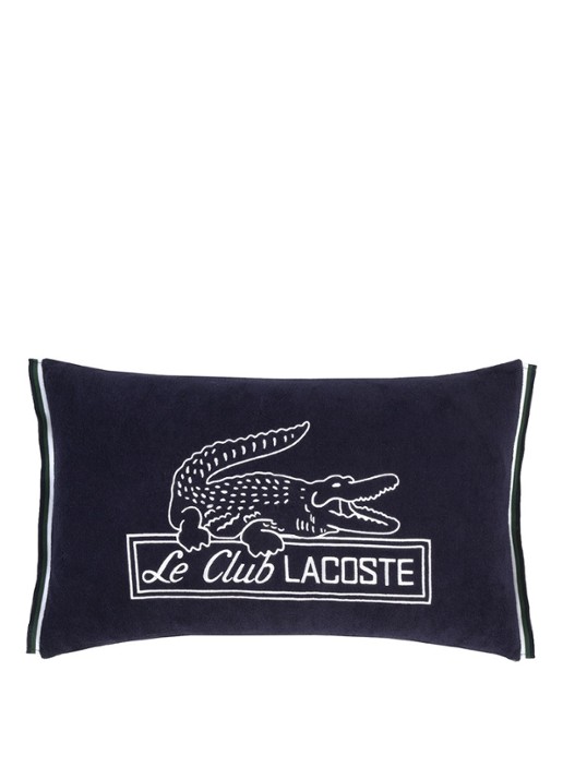 Lacoste L Le Club sierkussenhoes 33 x 57 cm  - voorkant donkerblauw
