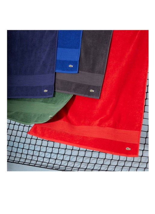 Lacoste L Lecroco badhanddoek - 600 gr/m2 - 50 x 100 cm - detail 7 groen