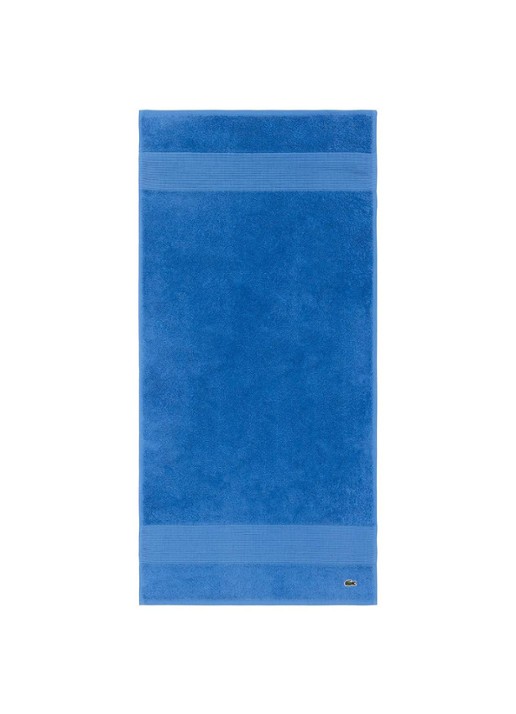 Lacoste L Lecroco badhanddoek - 600 gr/m2 - 50 x 100 cm - voorkant 2 blauw
