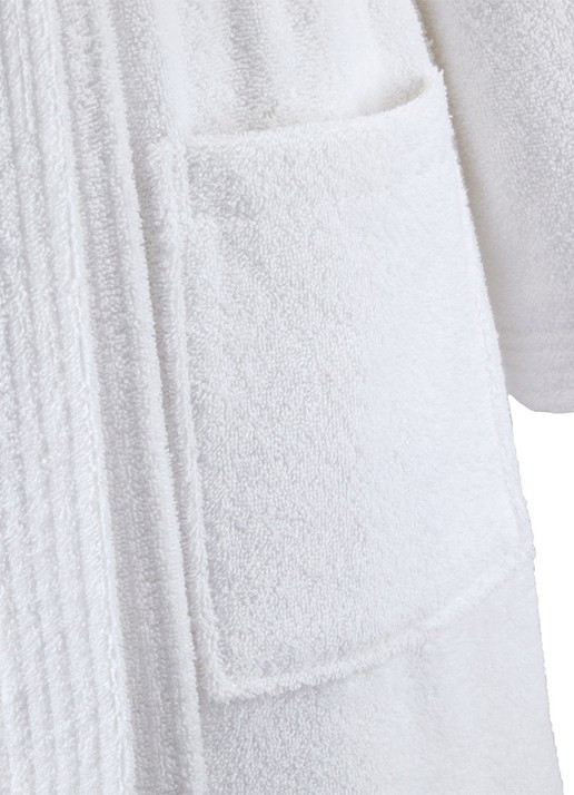 Lacoste L Lecroco badjas - unisex - detail 3 wit