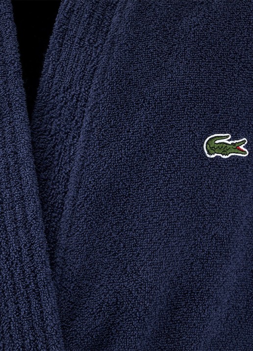 Lacoste L Lecroco badjas - unisex - detail 2 donkerblauw
