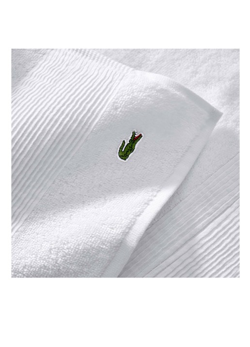 Lacoste L Lecroco badlaken - 600 gr/m2 - 100 x 150 cm - detail 2 wit
