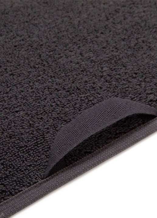 Lacoste L Lecroco badlaken - 600 gr/m2 - 100 x 150 cm - achterkant antraciet