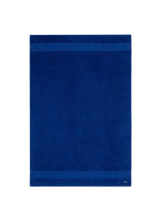 Lacoste L Lecroco badlaken - 600 gr/m2 - 100 x 150 cm - voorkant kobaltblauw