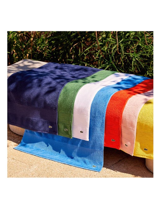 Lacoste L Lecroco badlaken - 600 gr/m2 - 100 x 150 cm - detail 5 blauw