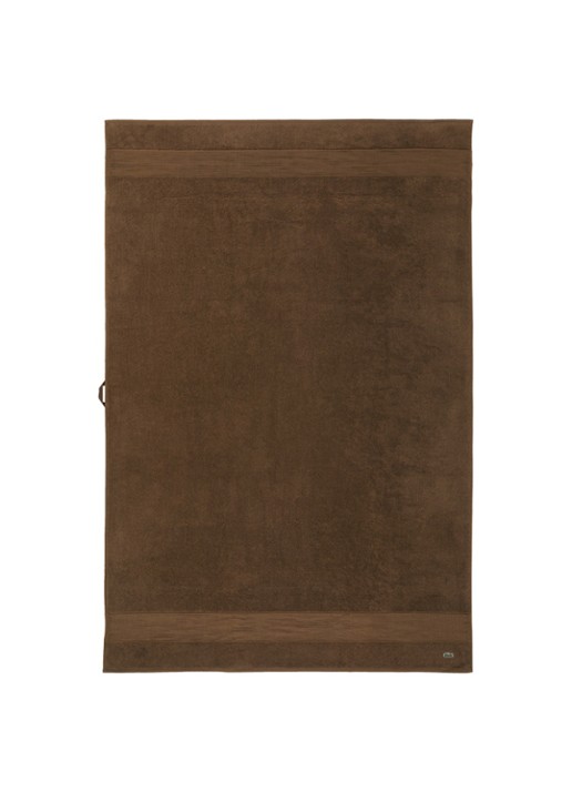 Lacoste L Lecroco badlaken - 600 gr/m2 - 100 x 150 cm - voorkant hazelnootbruin