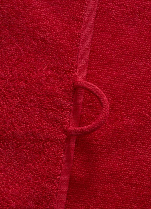 Lacoste L Lecroco badlaken - 600 gr/m2 -  70 x 140 cm - voorkant 5 kersenrood