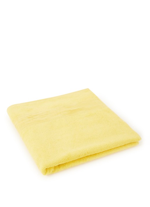 Lacoste L Lecroco badlaken - 600 gr/m2 -  70 x 140 cm - voorkant 2 geel