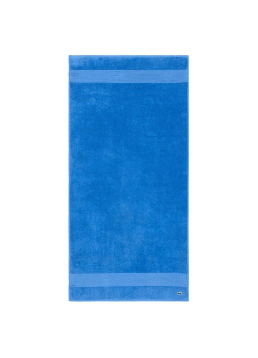 Lacoste L Lecroco badlaken - 600 gr/m2 -  70 x 140 cm - voorkant blauw