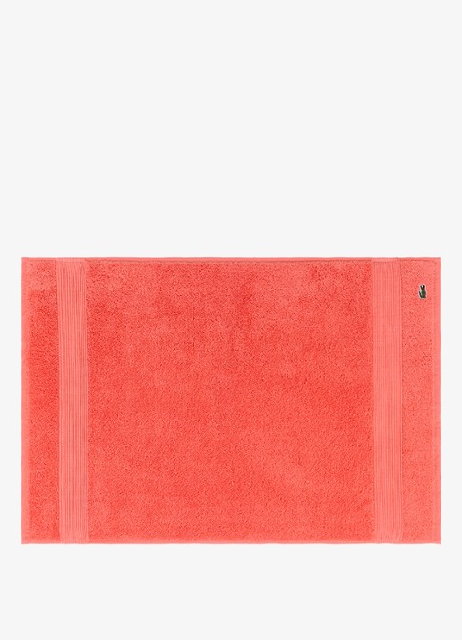 Lacoste L Lecroco badmat 50 x 70 cm - voorkant koraalrood