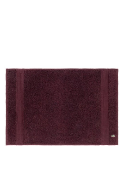 Lacoste L Lecroco badmat 50 x 70 cm - voorkant bordeauxrood