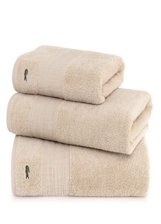 Lacoste L Lecroco gastendoek - 600 gr/m2 - 60 x 40 cm - detail 4 bruin