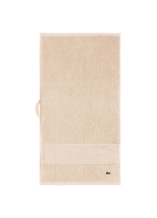 Lacoste L Lecroco gastendoek - 600 gr/m2 - 60 x 40 cm - voorkant 3 bruin
