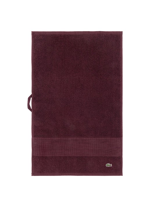 Lacoste L Lecroco gastendoek - 600 gr/m2 - 60 x 40 cm - voorkant 2 bordeauxrood