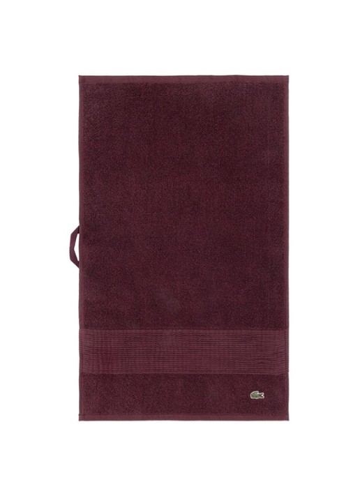 Lacoste L Lecroco gastendoek - 600 gr/m2 - 60 x 40 cm - voorkant 4 bordeauxrood