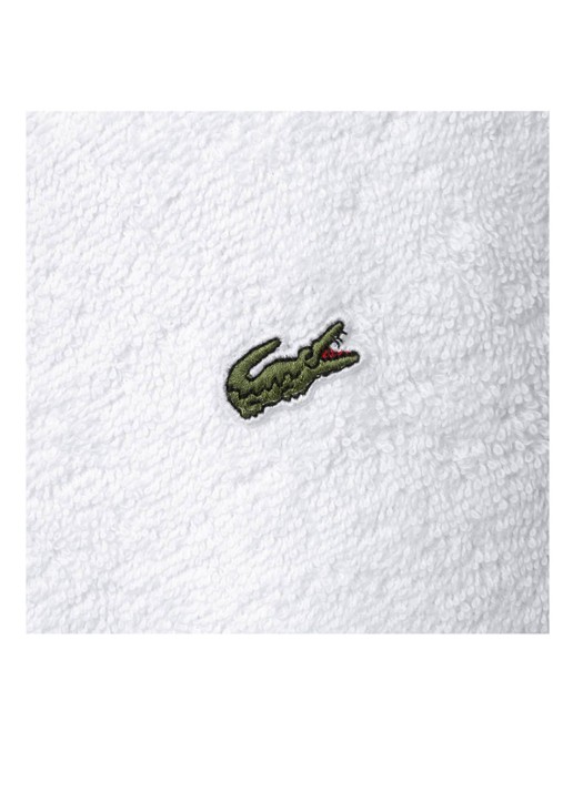 Lacoste L Lecroco washand - 600 gr/m2 - 15 x 21 cm - voorkant 2 wit