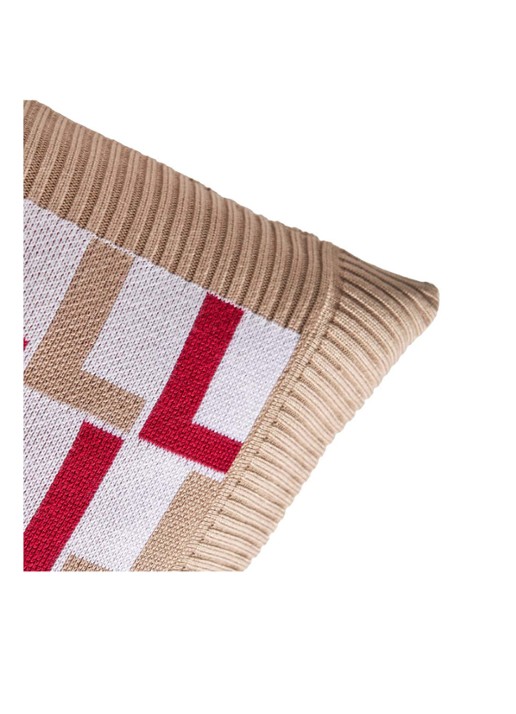 Lacoste L Logo kussensloop 45 x 45 cm - detail 2 steenrood