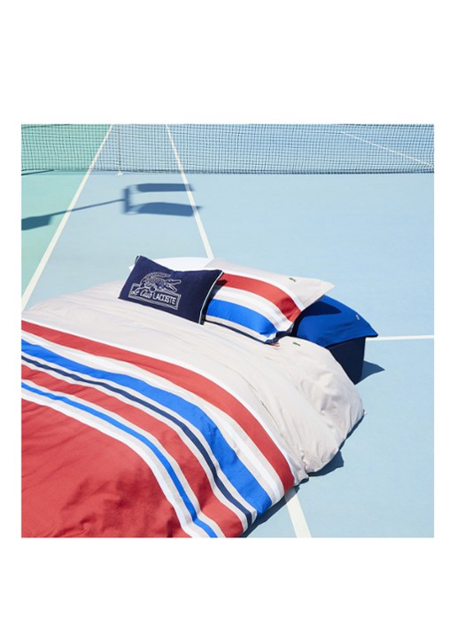 Lacoste L Luz kussensloop van katoensatijn 300 TC  - voorkant 5 multicolor