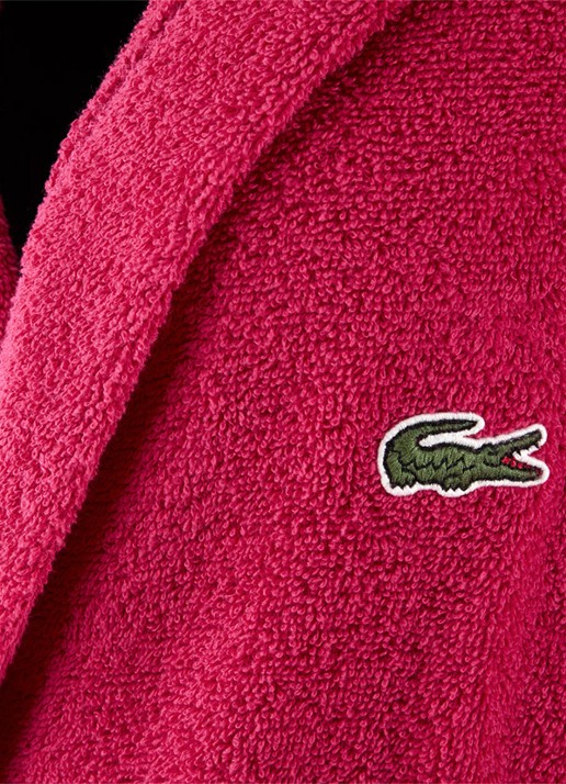 Lacoste L Open badjas van katoen - unisex - achterkant 9 wit