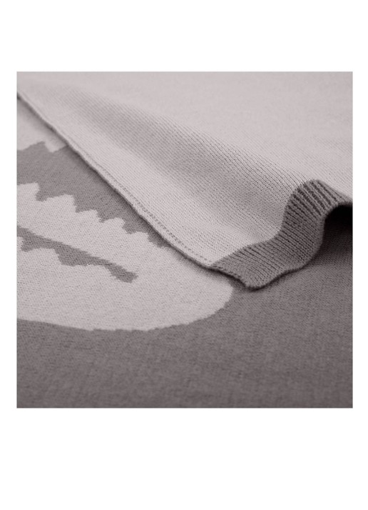 Lacoste L Reflet plaid 130 x 170 cm - detail 5 grijs