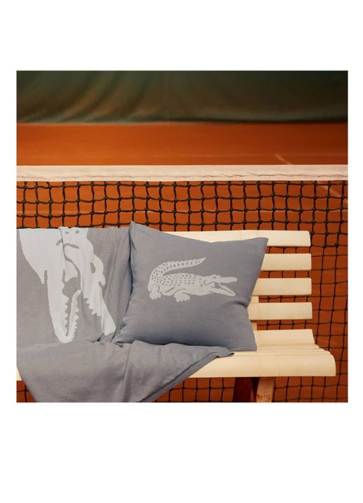 Lacoste L Reflet sierkussenhoes 45 x 45 cm - detail 6 grijs